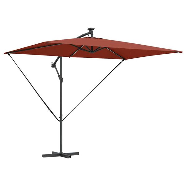 vidaXL Umbrella Terracotta 294 x 200 x 270 cm Polyester and Aluminium