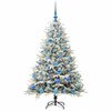 vidaXL Artificial Pre-lit Christmas Tree with Ball Set Green 150 cm