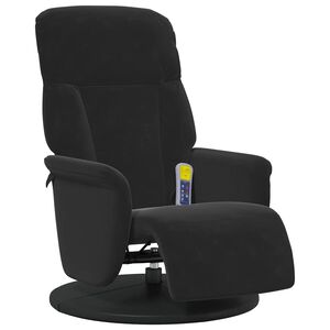 vidaXL Massage Recliner Chair Black 91 x 71 x 105.5 cm Velvet