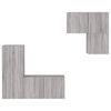 vidaXL 4 Piece TV Wall Units Grey Sonoma Engineered Wood