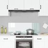 vidaXL Kitchen Backsplash White 120 x 40 cm Tempered Glass