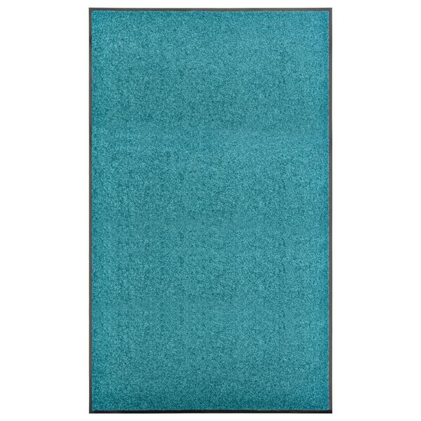 vidaXL Doormat Washable Cyan 90x150 cm
