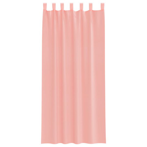 vidaXL Voile Curtains with Rod Pockets 2 pcs Pink