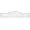vidaXL Arched Gabion Baskets 15 pcs 300x50x40/60 cm Galvanised Iron