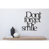 Homemania Wall Decoration Words 70x67 cm Steel Black