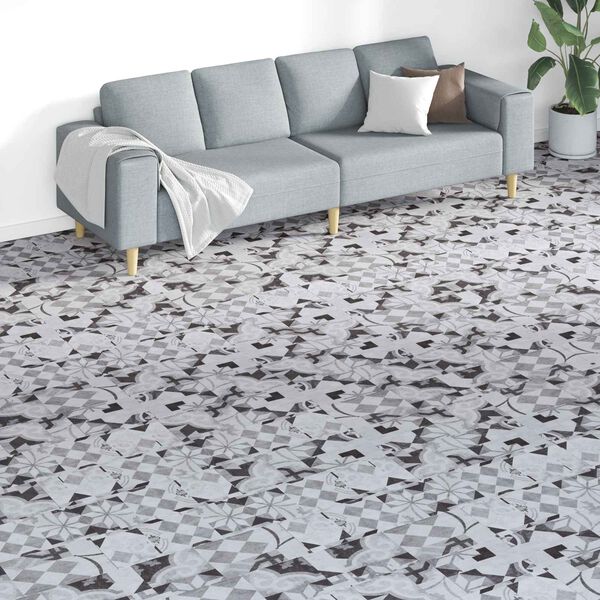 vidaXL Flooring Planks 18 pcs Grey 5.26 m&sup2; PVC