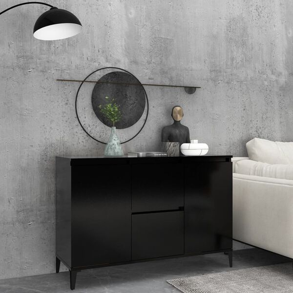 vidaXL Sideboard Black 102x35x70 cm Engineered Wood