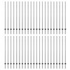 vidaXL Embedded Fence Post 44 pcs Grey 200 cm Powder-Coated Steel