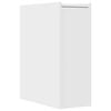 vidaXL Narrow Bathroom Cupboard with Wheels White Engineered Wood