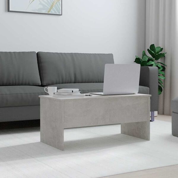 vidaXL Coffee Table Concrete Grey 102x50.5x46.5 cm Engineered Wood
