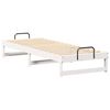 vidaXL Bed Frame White 80 x 210 cm Solid Pine Wood