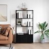 vidaXL Bookshelf Black Oak 80 x 30 x 155.5 cm Engineered Wood