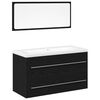 vidaXL Bathroom Sink Cabinet with Drawer Wall-mounted 3 pcs Black Oak