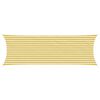 vidaXL Sunshade Sail Yellow and White 2 x 6 m HDPE
