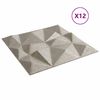 vidaXL Wall Panels 12 pcs Diamond Beton 50 x 50 cm XPS Foam