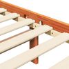 vidaXL Bed Frame Wax Brown 205.5 x 185.5 x 100 cm Solid Pine Wood