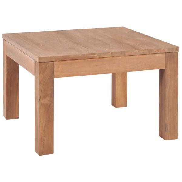 vidaXL Coffee Table Solid Teak Wood with Natural Finish 60x60x40 cm