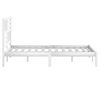 vidaXL Bed Frame without Mattress White Solid Wood Pine 140x200 cm