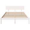 vidaXL Bed Frame with Headboard White 150 x 200 cm Solid Pine Wood
