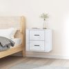 vidaXL Wall-mounted Bedside Cabinet High Gloss White 50x36x47 cm