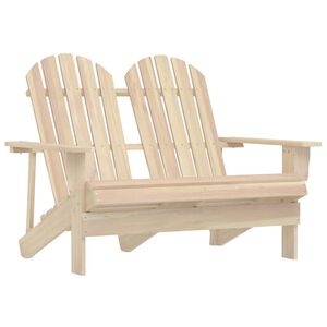 vidaXL 2-Seater Garden Adirondack Chair Solid Fir Wood