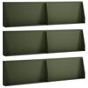 vidaXL Retaining Wall 6 pcs 80 x 12 x 40 cm Steel Olive Green