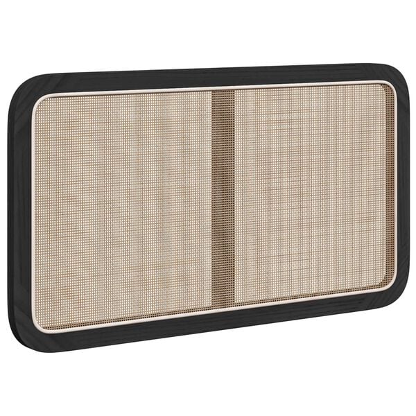 vidaXL Headboard with Headboard Black 100 x 55 x 3 cm Rattan