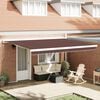 vidaXL Manual Retractable Awning Brown 450x300 cm