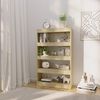 vidaXL Book Cabinet/Room Divider Sonoma Oak 80x30x135 cm Engineered Wood
