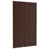 vidaXL Roof Panel 36 pcs Brown 80 x 45 cm Galvanised steel
