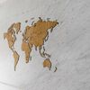 MiMi Innovations Wooden World Map Wall Decoration Exclusive Oak 130x78 cm