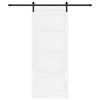 vidaXL Sliding Door Manual White and black 93 x 232 cm
