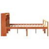 vidaXL Bookcase Bed without Mattress Wax Brown 160x200cm Solid Wood Pine