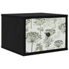 vidaXL Wall-mounted Bedside Cabinet GOTHA Black Oak 36 x 33 x 25 cm