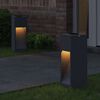 vidaXL Solar Led Pathway Light 2 pcs Anthracite Cold Rolled Steel