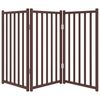 vidaXL Dog Gate Foldable 3 Panels Brown Oak 150 cm Solid Wood Fir