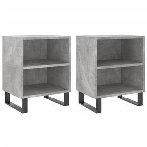 vidaXL Bedside Cabinets 2 pcs Concrete Grey 40x30x50 cm Engineered Wood