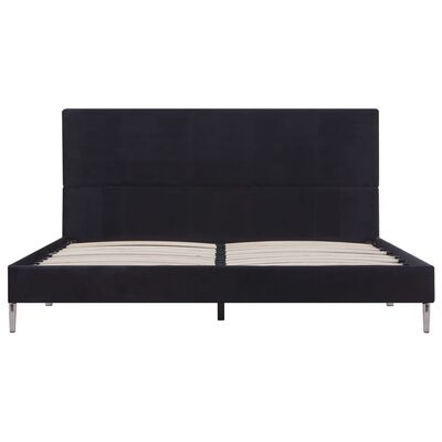 vidaXL Bed Frame Black Fabric 135x190 cm Double