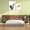 vidaXL Bed Headboard with Cabinets Smoked Oak Engineered Wood