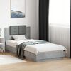 vidaXL Bed Frame with LED without Mattress Concrete Grey 90x200 cm