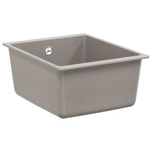 vidaXL Sink Grey 370 x 460 mm 80% Quartz and 20% Resin