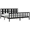 vidaXL Bed Frame without Mattress Black 200x200 cm Solid Wood Pine
