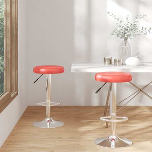 vidaXL Bar Stools 2 pcs Red Faux Leather