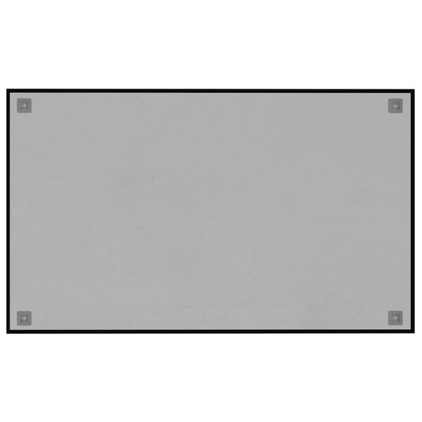 vidaXL Wall-mounted Magnetic Board Black 100x60 cm Tempered Glass