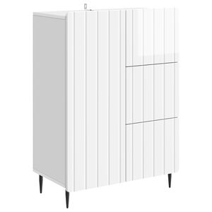 vidaXL Sideboard High Gloss White 66 x 34.5 x 91.5 cm Engineered Wood