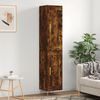 vidaXL Highboard Smoked Oak 34.5x34x180 cm Engineered Wood
