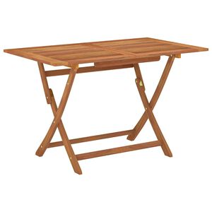 vidaXL Garden Table | Brown | Solid eucalyptus wood | Medium | Foldable