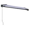 vidaXL Retractable Awning Blue and White 3x2.5 m Fabric and Aluminium