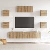 vidaXL 7 Piece TV Cabinet Set Wall-mounted Artisan Oak