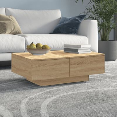 vidaXL Coffee Table Sonoma Oak 90x60x31 cm Engineered Wood
